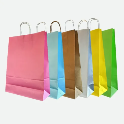 Docena Fundas de Papel Kraft Mediana HL-2204 (18.5×25.5×9.5cm)